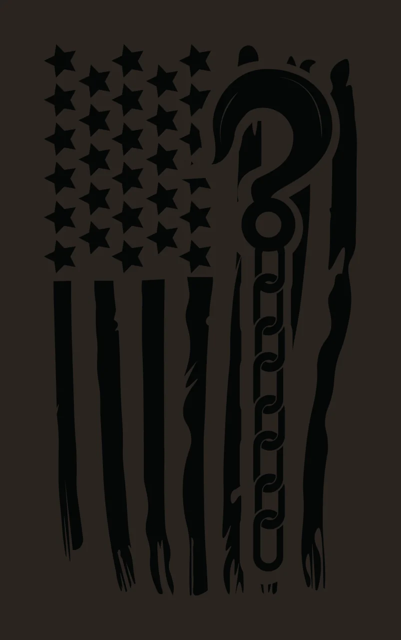 Flag Lifting Hook And Chain Silhouette hanging black industrial contrast preview thumbnail