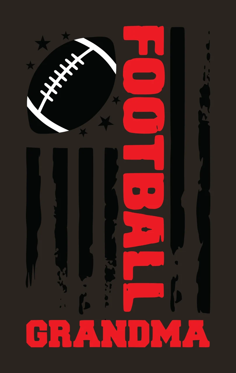 Football Grandma Flag Design With Stars American stripes distressed contrast preview thumbnail