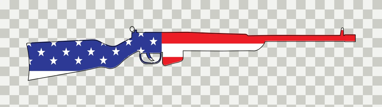Rifle Silhouette With Star Patterns stars black white plain transparency and detail preview thumbnail
