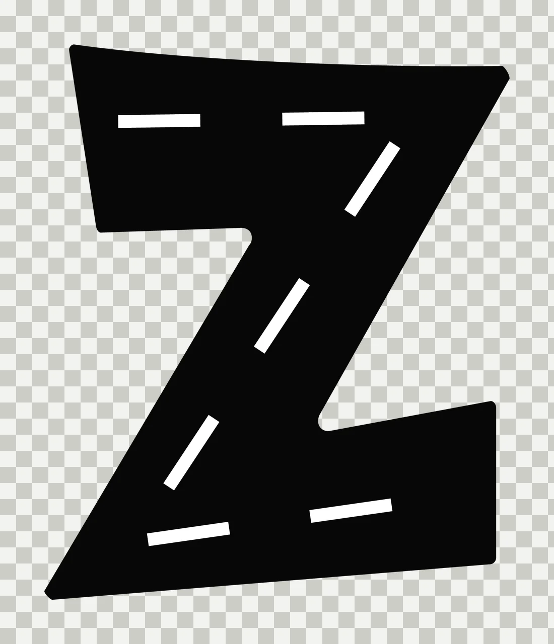 Can Glass Wrap Z Letter Road Pattern Graphic transparency and detail preview thumbnail