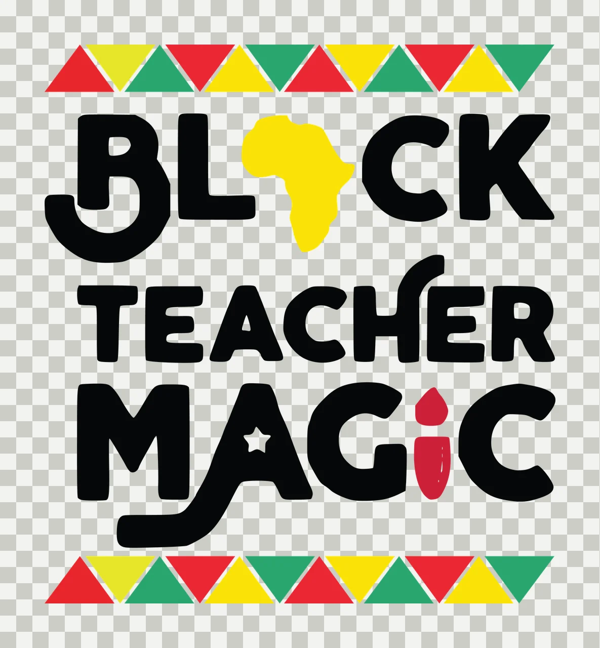 Black Teacher Triangle Border Text triangles map silhouette transparency and detail preview thumbnail