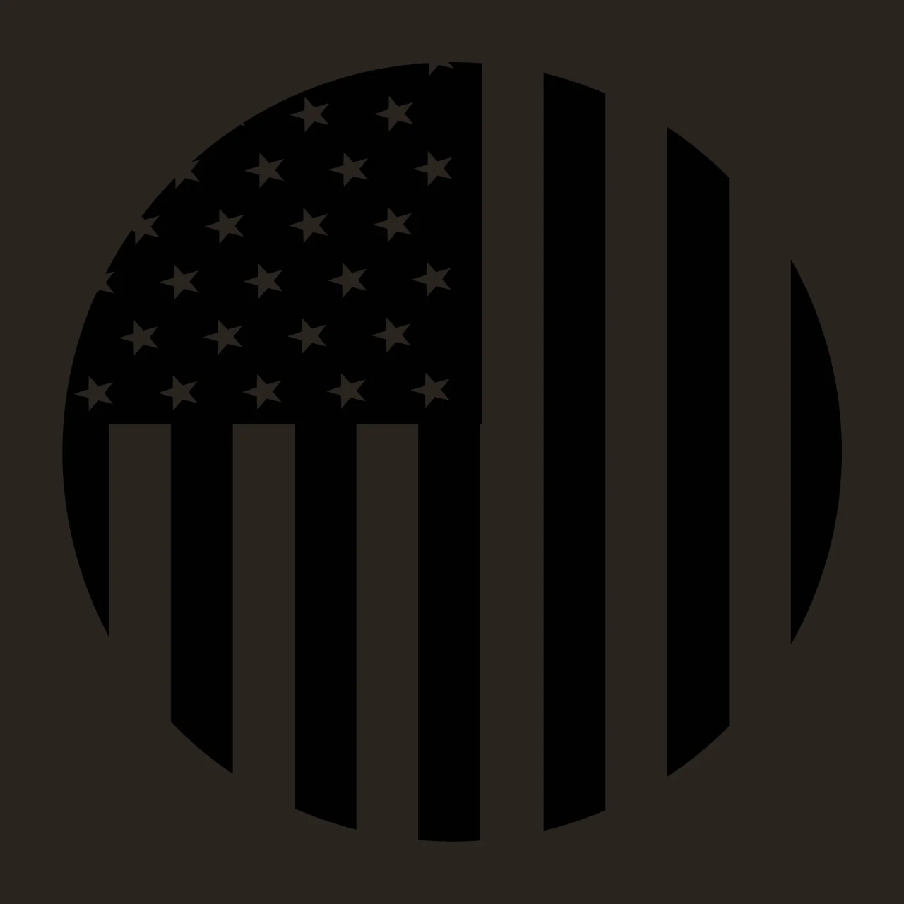 Circular Badge Featuring A Stars And Stripes Pattern circle contrast preview thumbnail