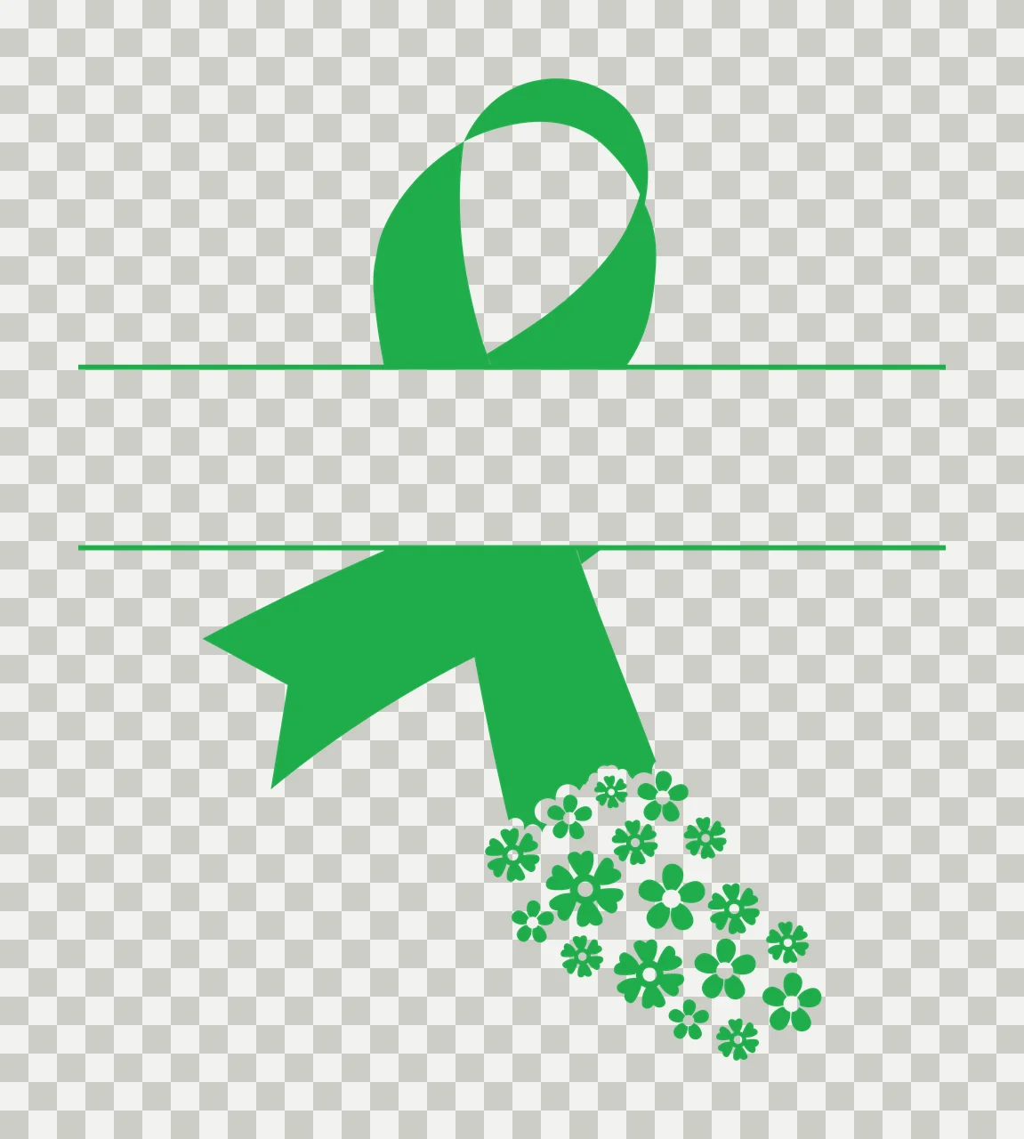 Awareness Ribbon With Flowers And Blank Space display horizontal bar transparency and detail preview thumbnail