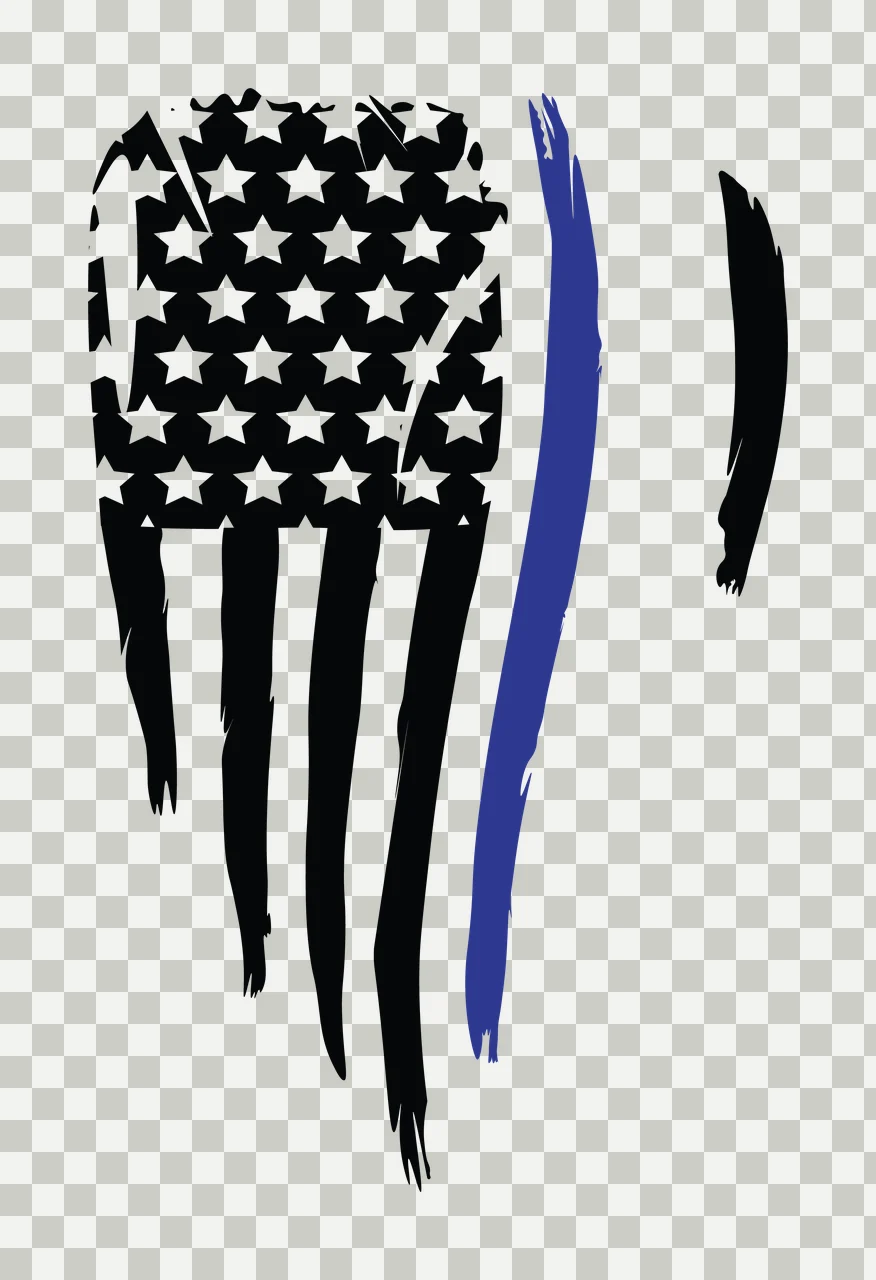 Flag Vertical Pattern With Stars And Jagged Torn stripes edges transparency and detail preview thumbnail