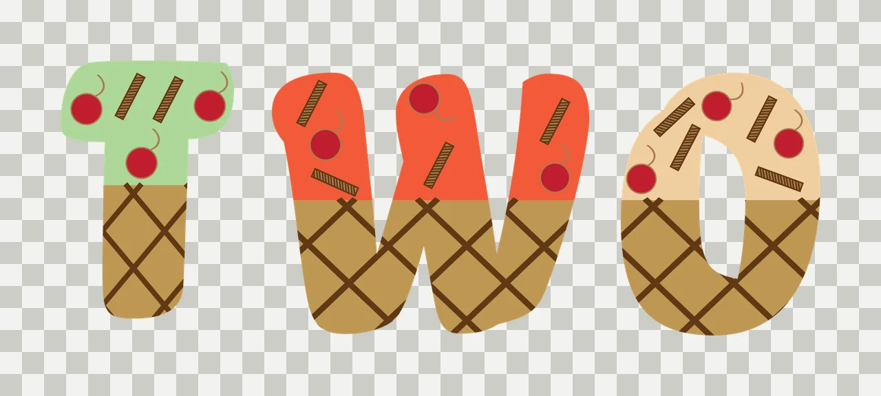 Two Text In Bold Silhouette black white typography number transparency and detail preview thumbnail