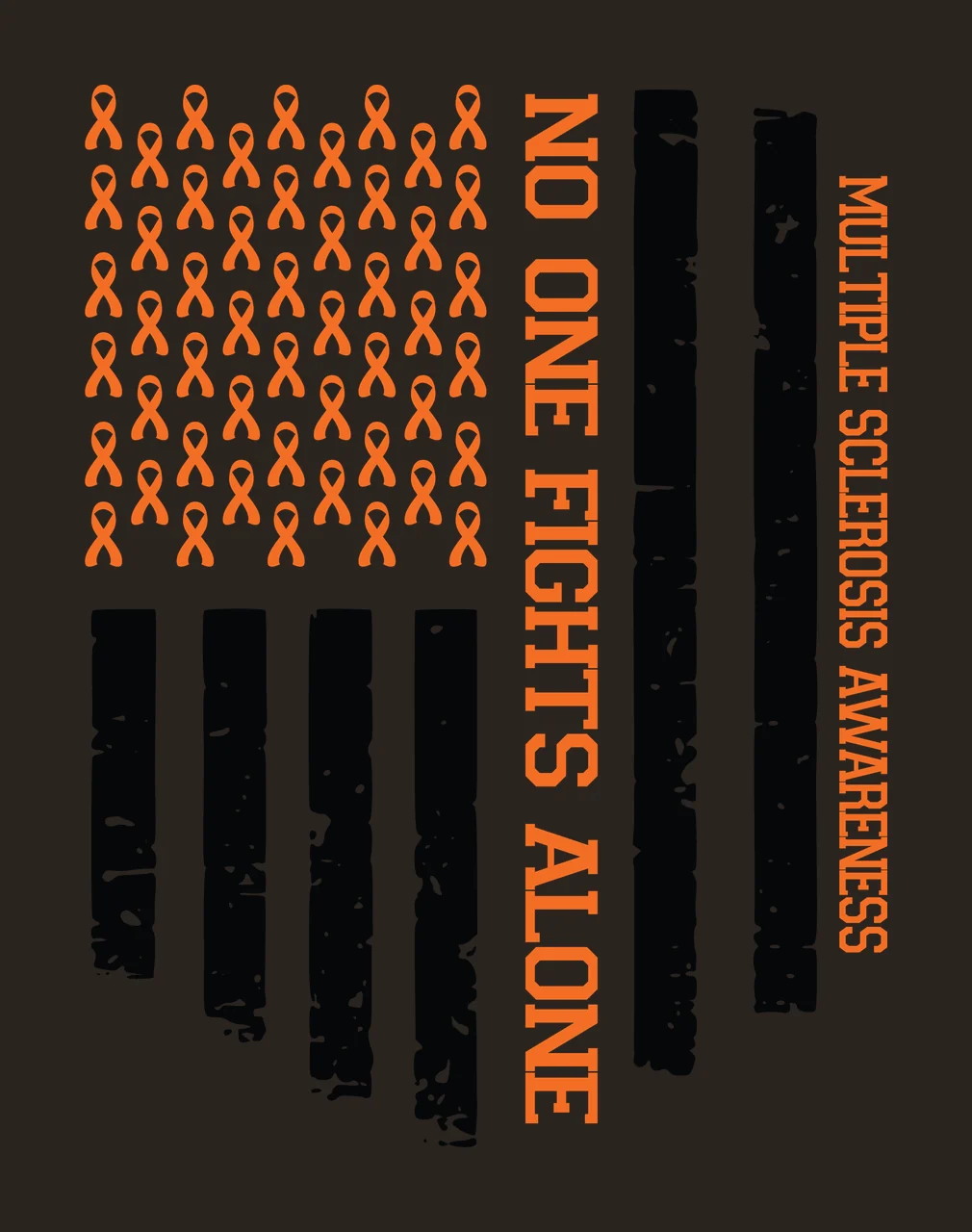 Multiple Sclerosis Awareness ribbon support advocacy hope Variation contrast preview thumbnail