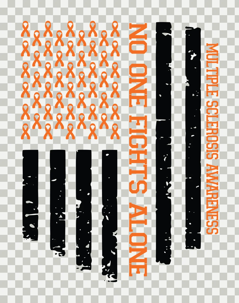 Multiple Sclerosis Awareness ribbon support advocacy hope Variation transparency and detail preview thumbnail