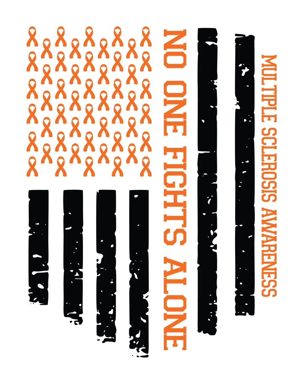 Multiple Sclerosis Awareness ribbon support advocacy hope Variation