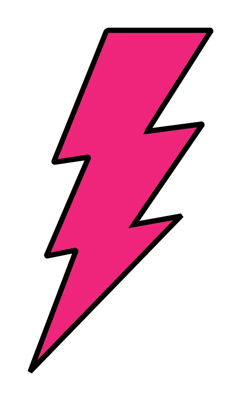 Lightning Bolt Minimalist Black Graphic On White Background plain