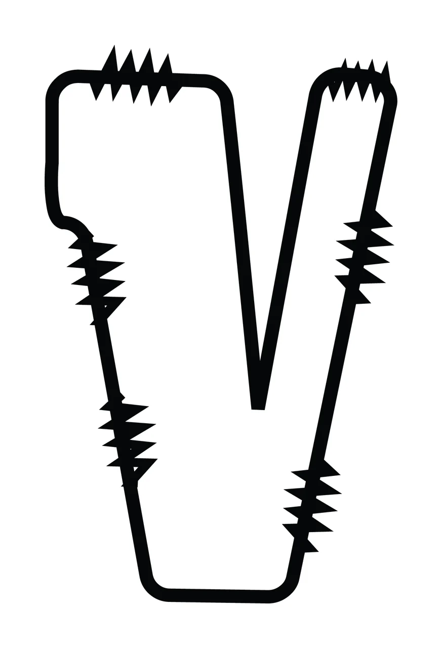Letters Doodle Character 13 hand drawn sketch whimsical scalable