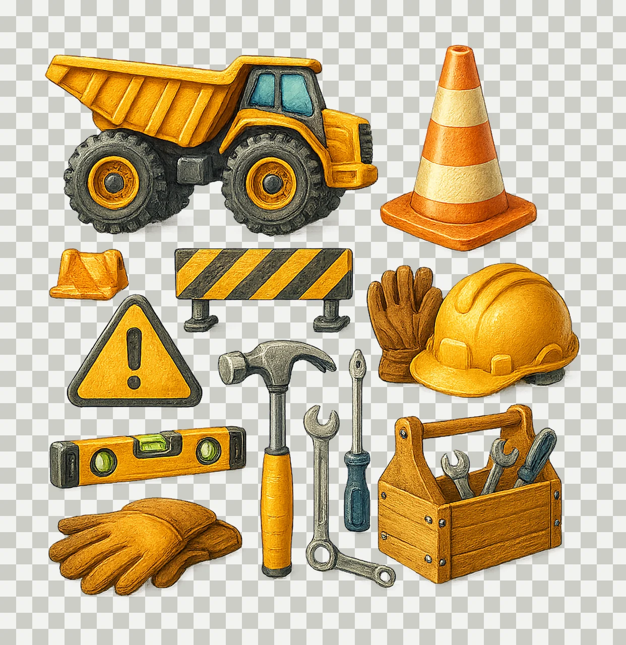 Construction Collage Kids Construction Shirt Design transparency and detail preview thumbnail