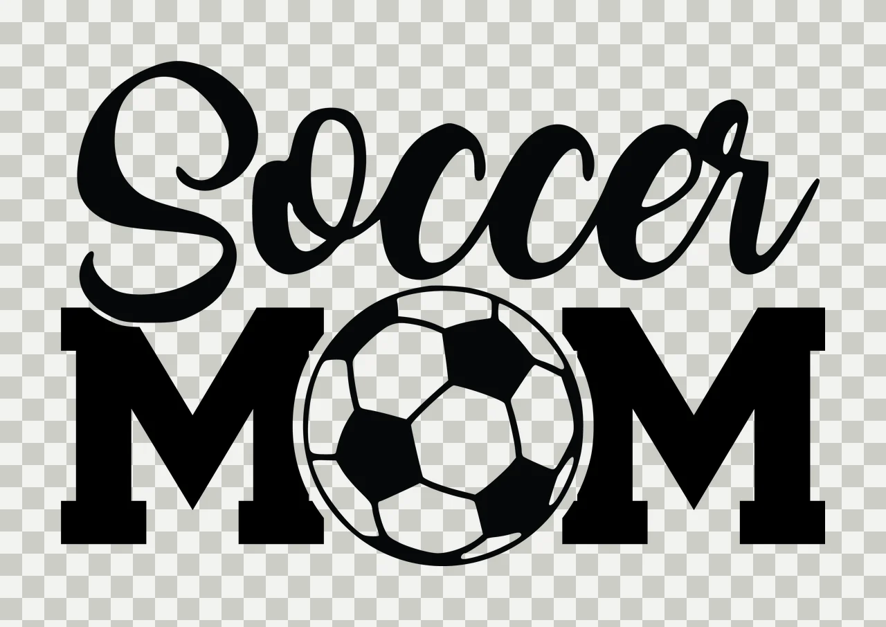Soccer Family Soccer Mom Decorative Text graphic displaying transparency and detail preview thumbnail