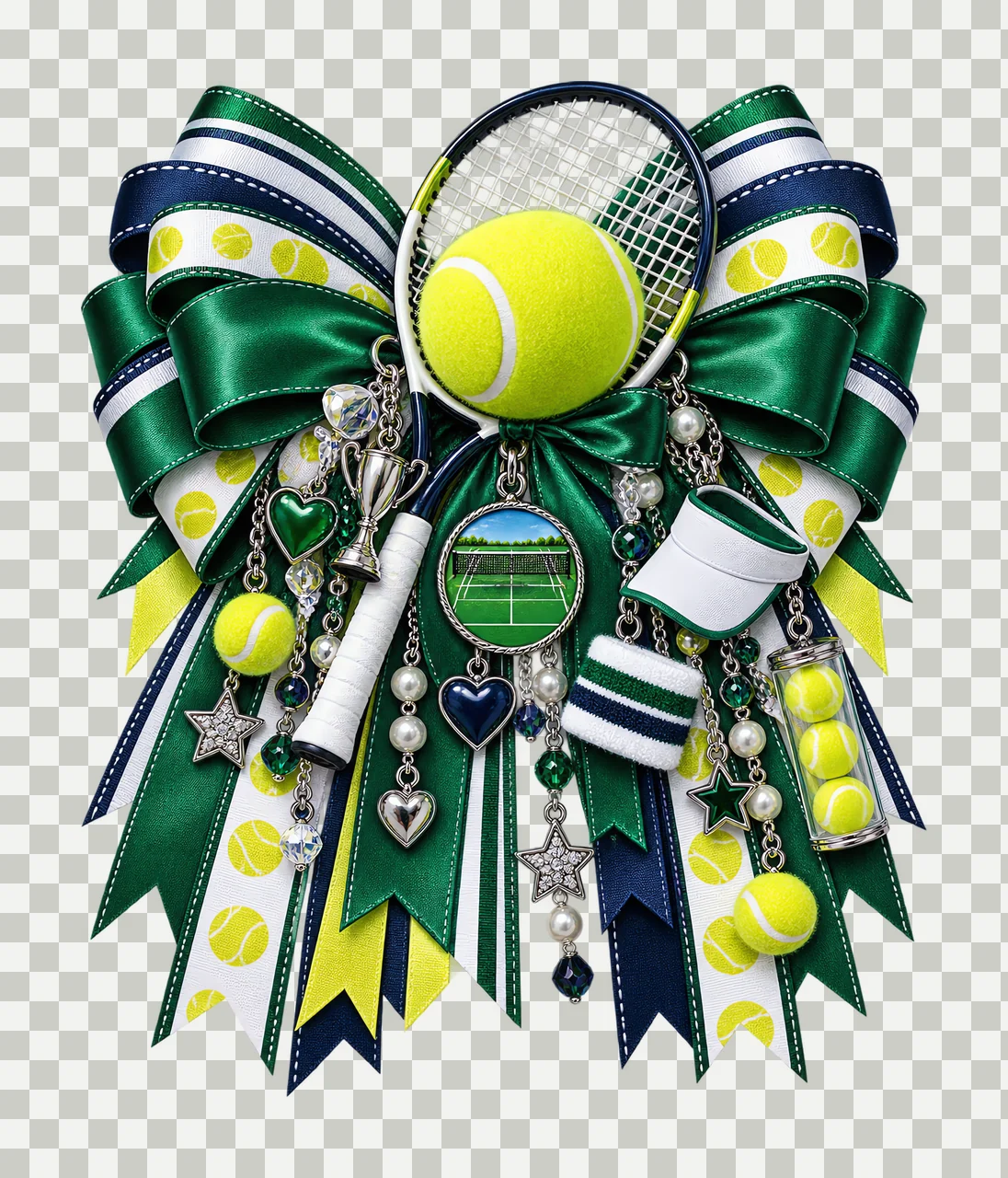 Tennis PNG, Tennis Racket and Tennis Ball Coquette Bow, No Text Sublimation Clipart, Transparent Digital Download transparency and detail preview thumbnail