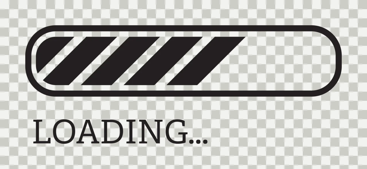 Loading Horizontal Bar With Three Slanted Black Segments progress transparency and detail preview thumbnail