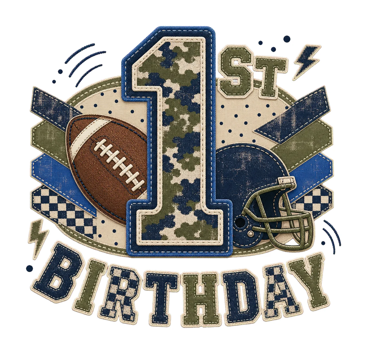 Star Camo Football Birthday age 01