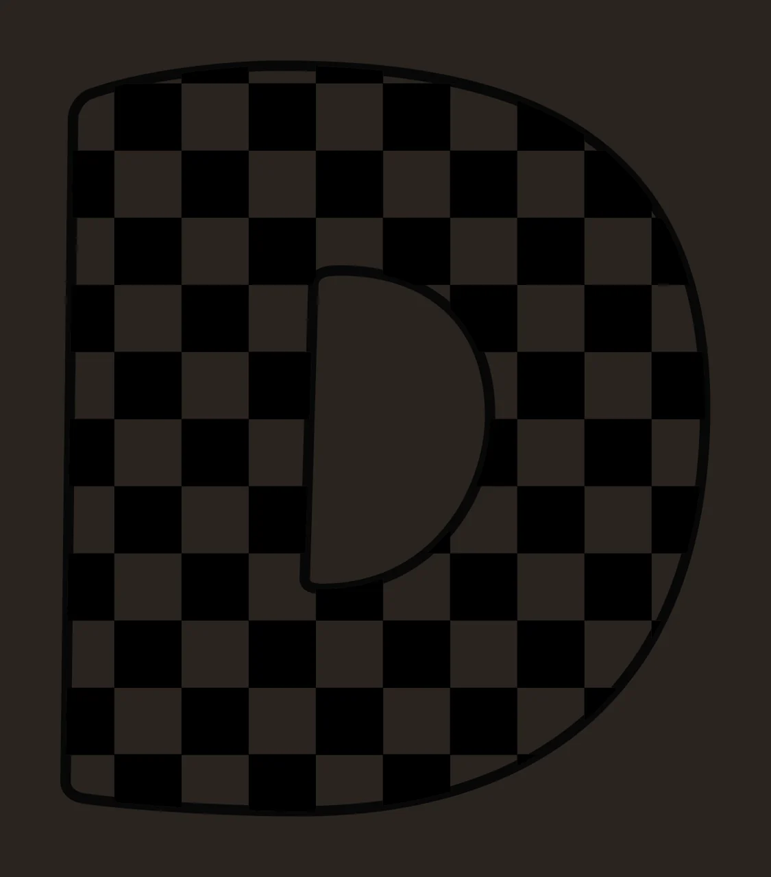 Can Glass Wrap Letter D Patterned Fill contrast preview thumbnail