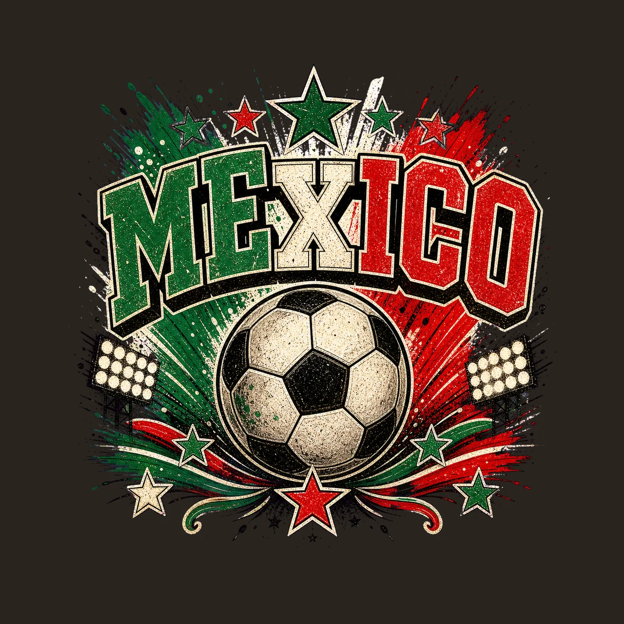 Mexico Soccer Retro Fan sublimation instant Variation D contrast preview thumbnail