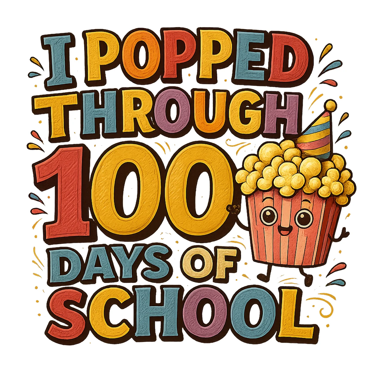100 Days Still Poppin Teacher Appreciation Design Popcorn