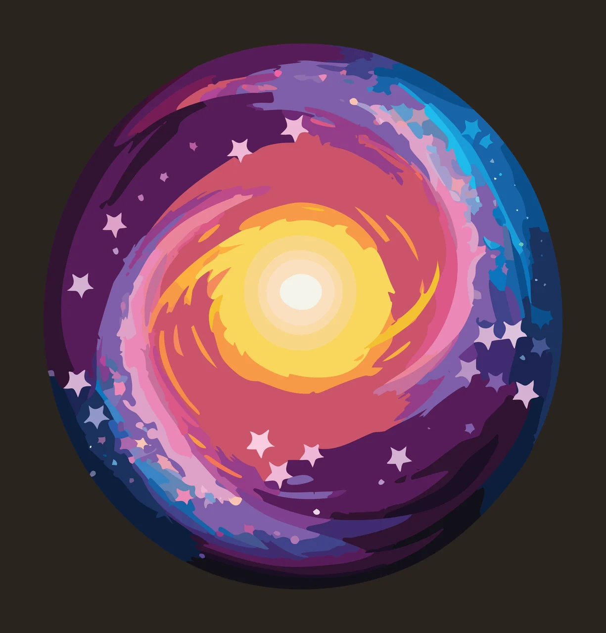 Black Circle With Swirling Linear Abstract spiral swirl lines contrast preview thumbnail