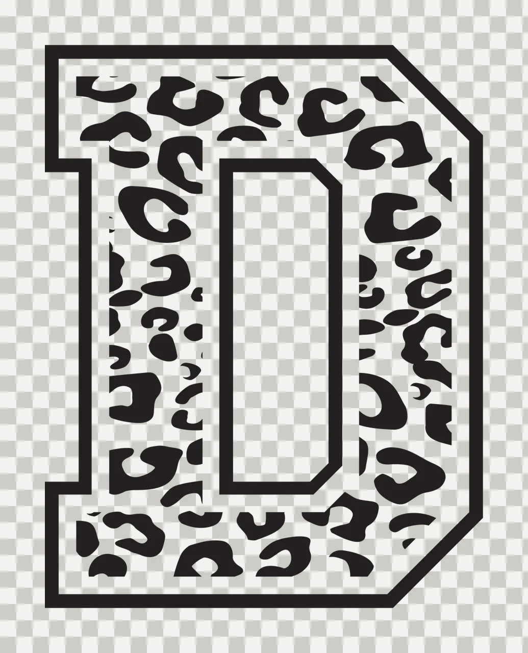 Can Glass Wrap D Letter Patterned Display transparency and detail preview thumbnail