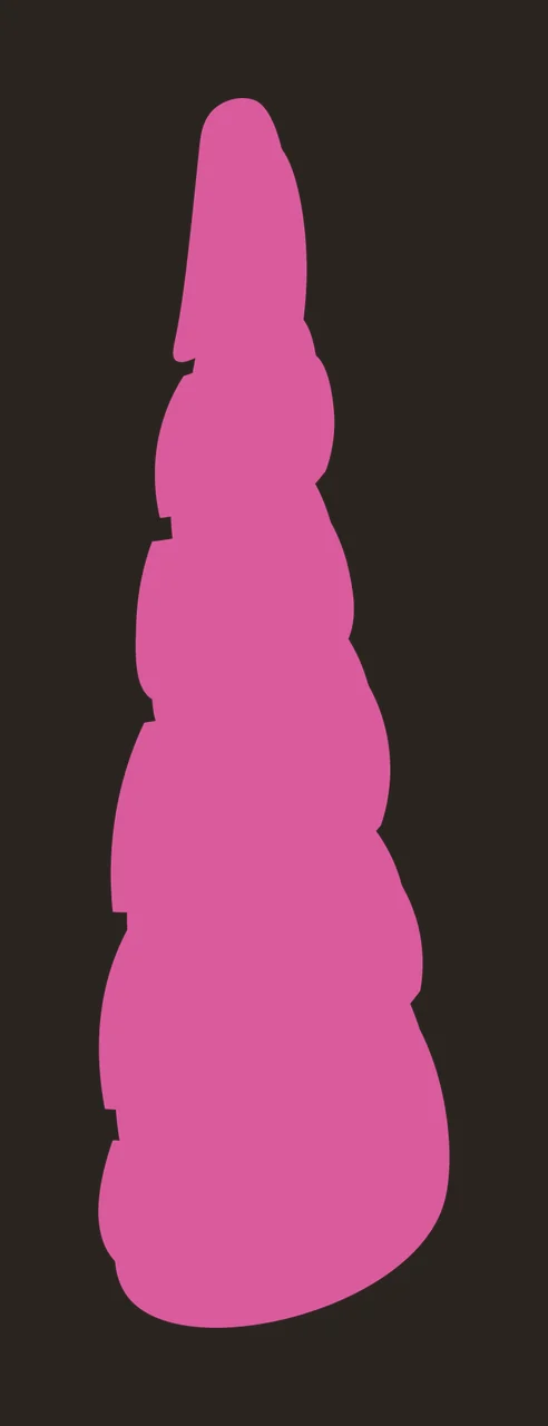Black Silhouette Of A Tapering Spiral Horn tapered shape minimalist contrast preview thumbnail