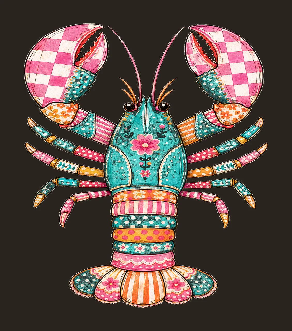 Preppy Lobster Beach Summer Vacation Shirt Variation C contrast preview thumbnail