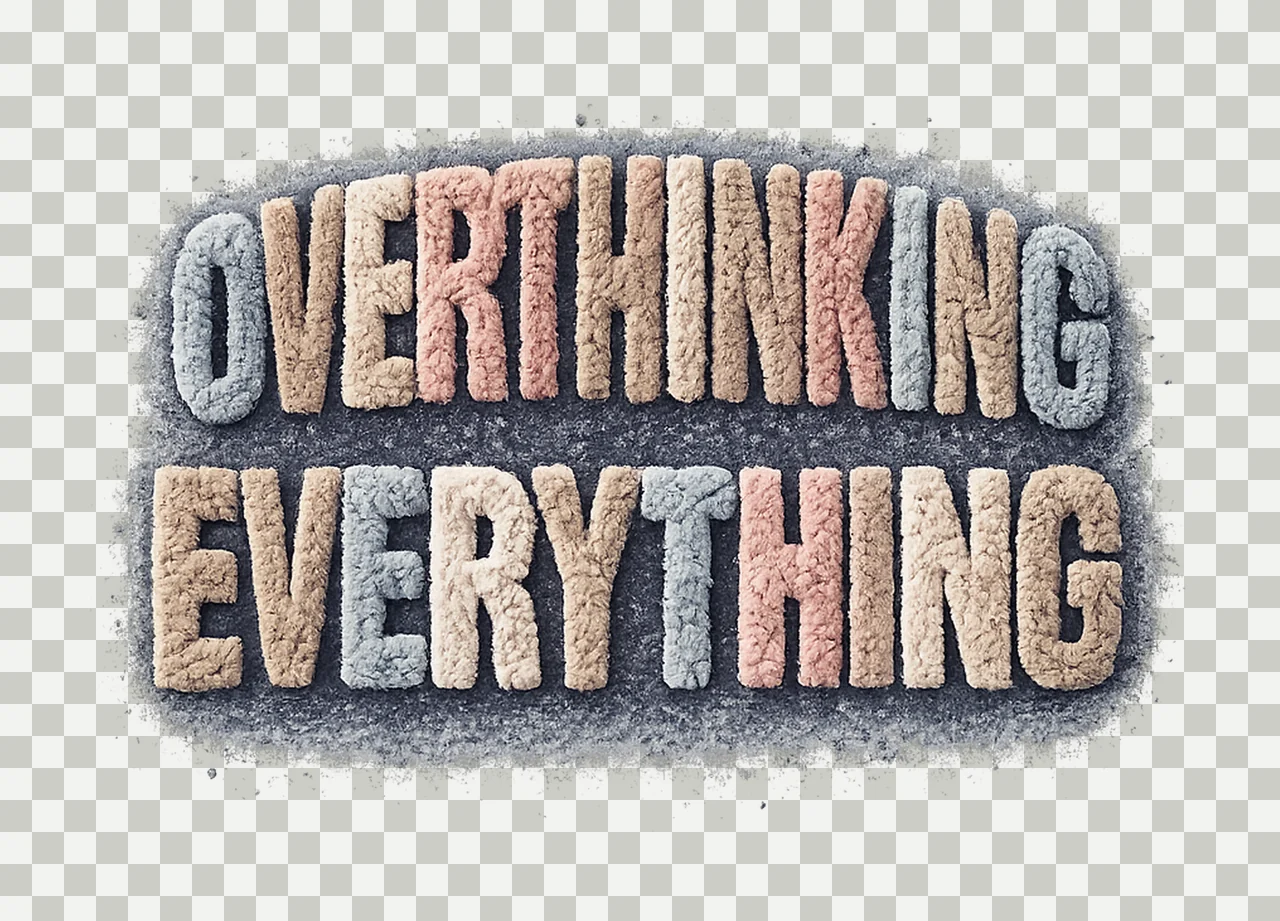 Fluffy Faux Yarn Overthinkers Overthinking Everything Design transparency and detail preview thumbnail