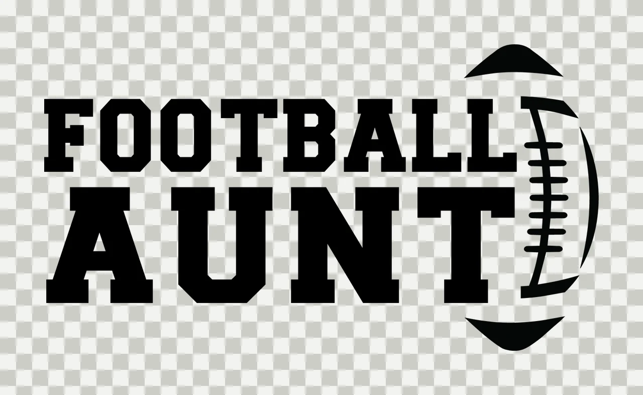 Football Aunt Text With Typography And Stencil transparency and detail preview thumbnail