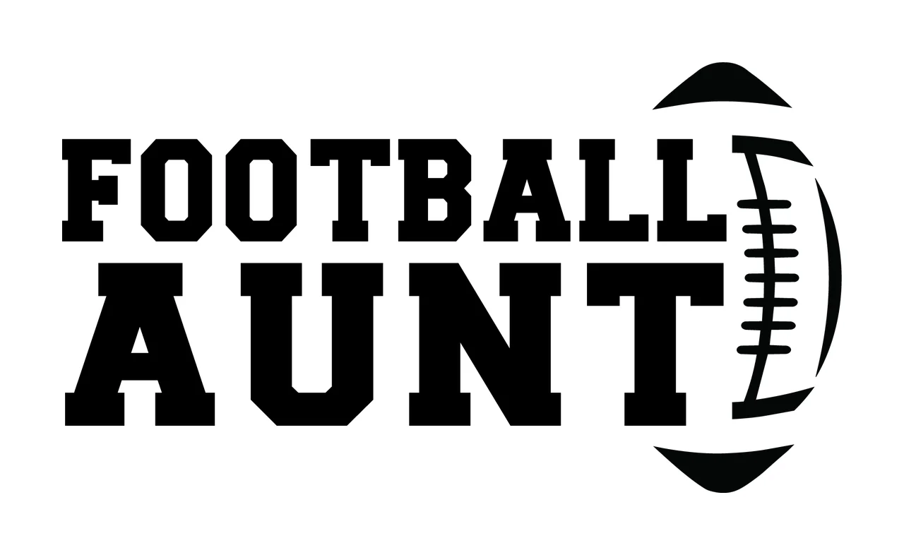 Football Aunt Text With Typography And Stencil