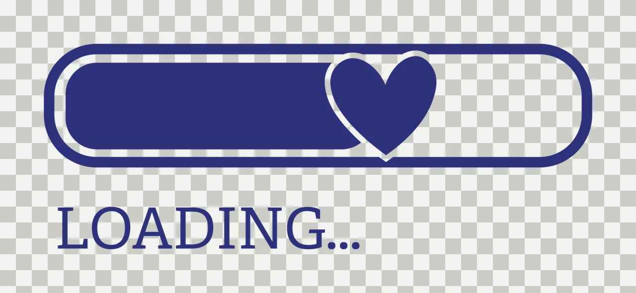 Loading Bar Graphic With A Heart Shape icon black white symbol transparency and detail preview thumbnail