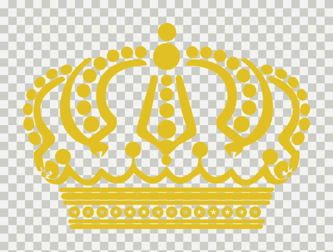 Black Crown With Stars And Circles Decorating Plain circle transparency and detail preview thumbnail