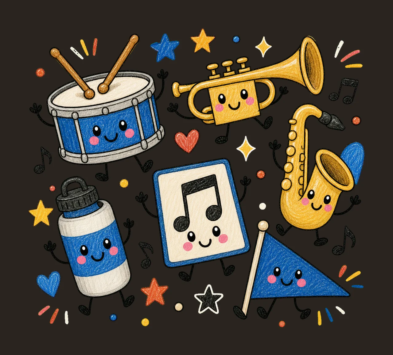 marching band game day 04 cozy crayon sublimation instant contrast preview thumbnail