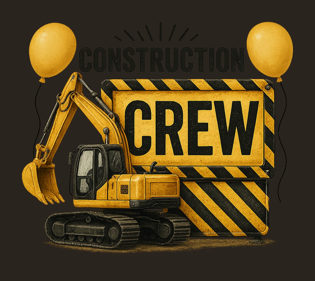 Construction Crew Artwork Family shirt Design Variation B contrast preview thumbnail