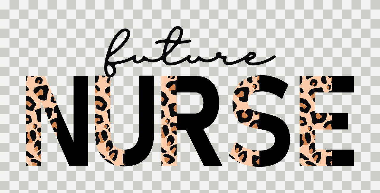 Future Nurse Text With Pattern typography black white nursing transparency and detail preview thumbnail