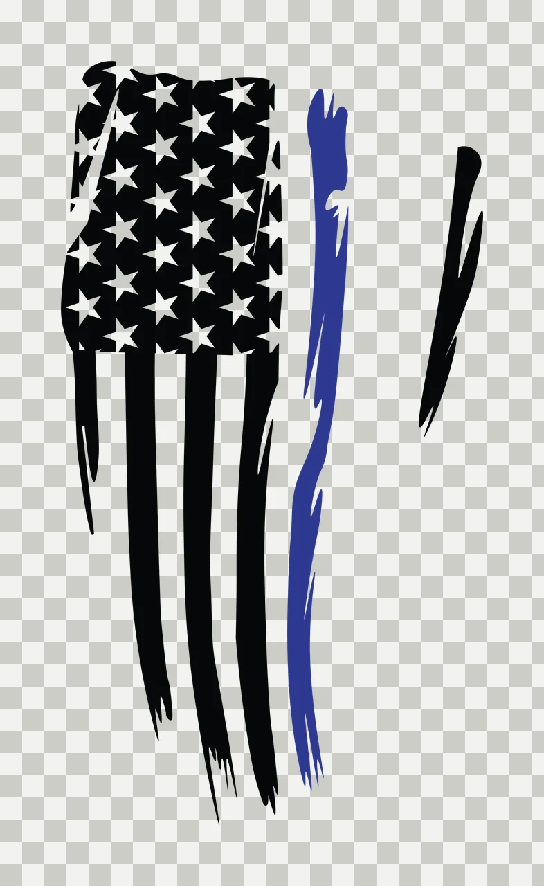 Flag Vertical Pattern With Stars And Thin Torn stripes edges transparency and detail preview thumbnail