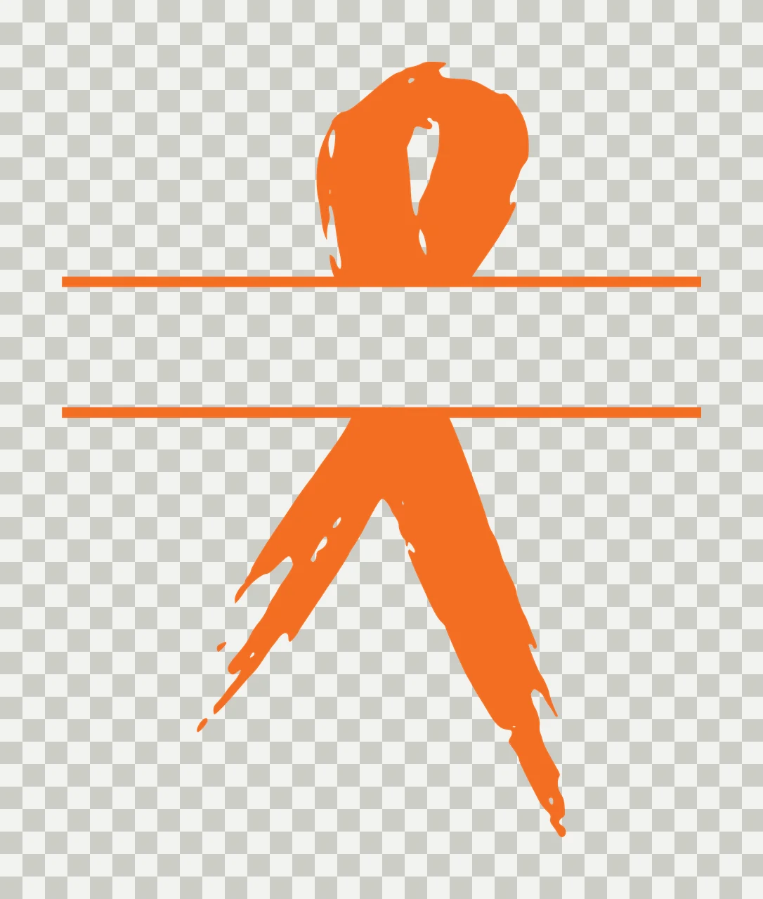 Awareness Black Ribbon With A Wide Horizontal White brush stroke transparency and detail preview thumbnail