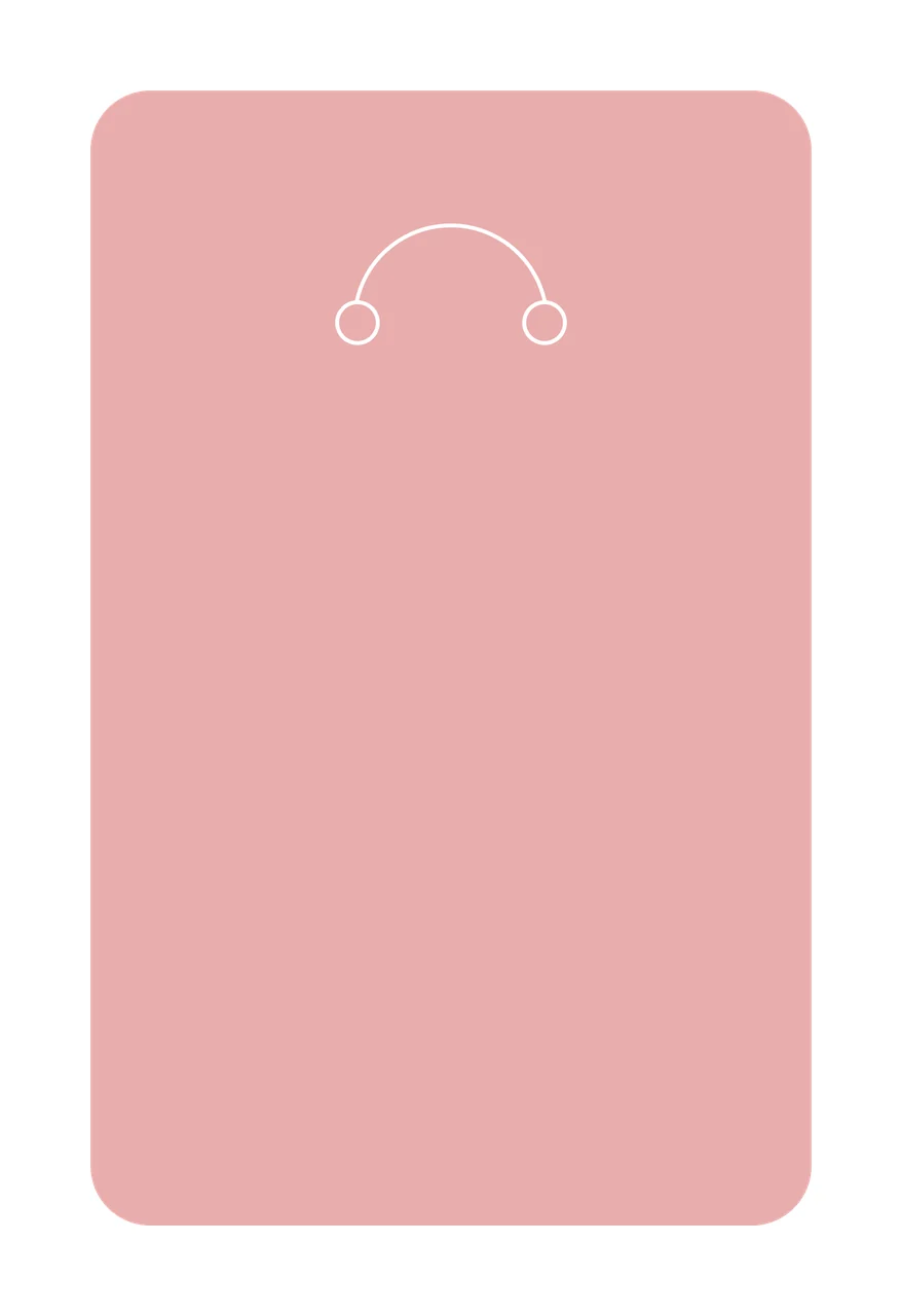 Keychain Black Vertical Rectangular Card Shape rectangle minimalist