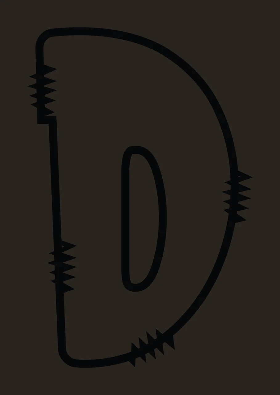 Letters Doodle Character 22 hand drawn sketch whimsical scalable contrast preview thumbnail