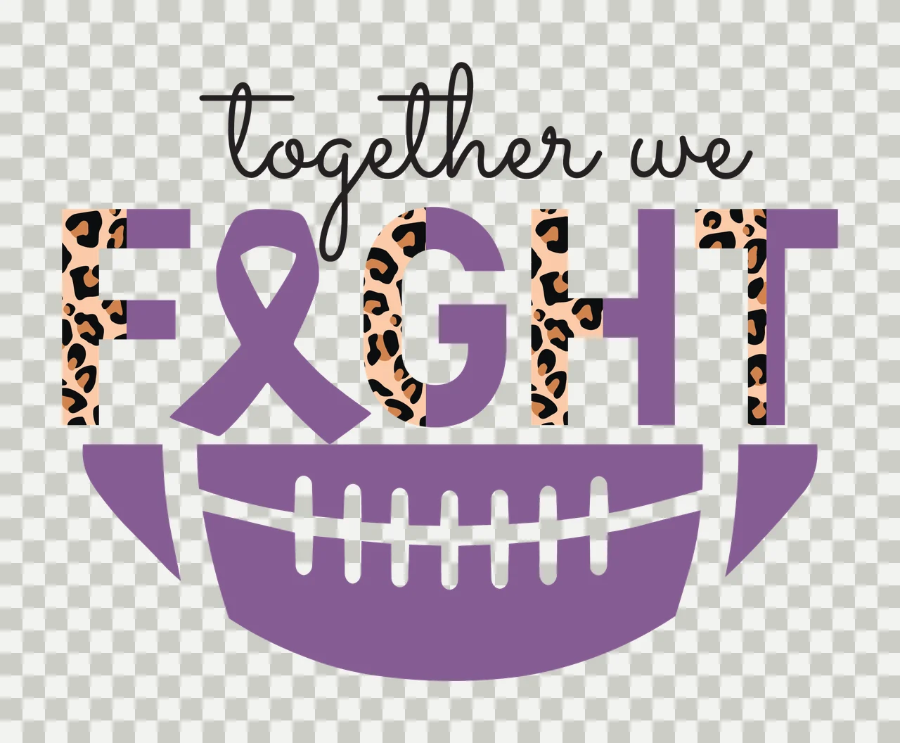 Together We Fight Football Thematic Design element ribbon black transparency and detail preview thumbnail