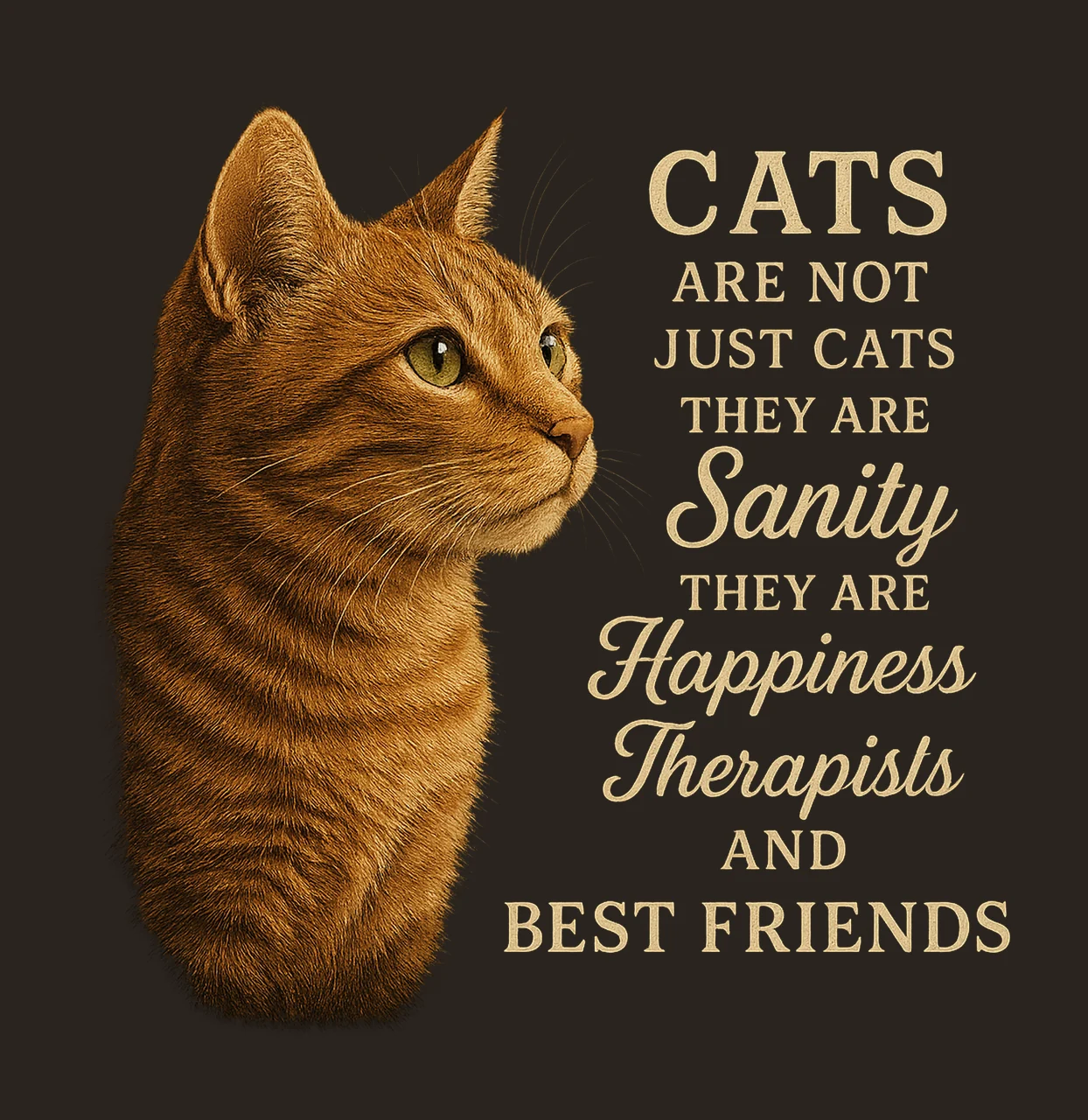 Cats Are Not Just Cats Inspirational Cat Lover Design Pet contrast preview thumbnail