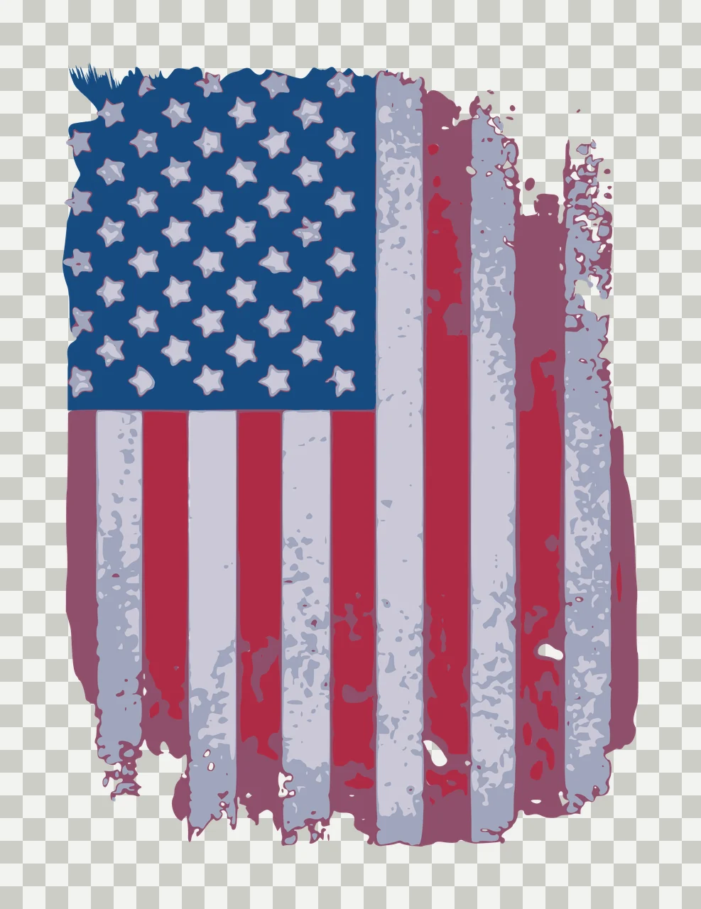 Flag Distressed Weathered Black Silhouette With Vertical Grunge transparency and detail preview thumbnail
