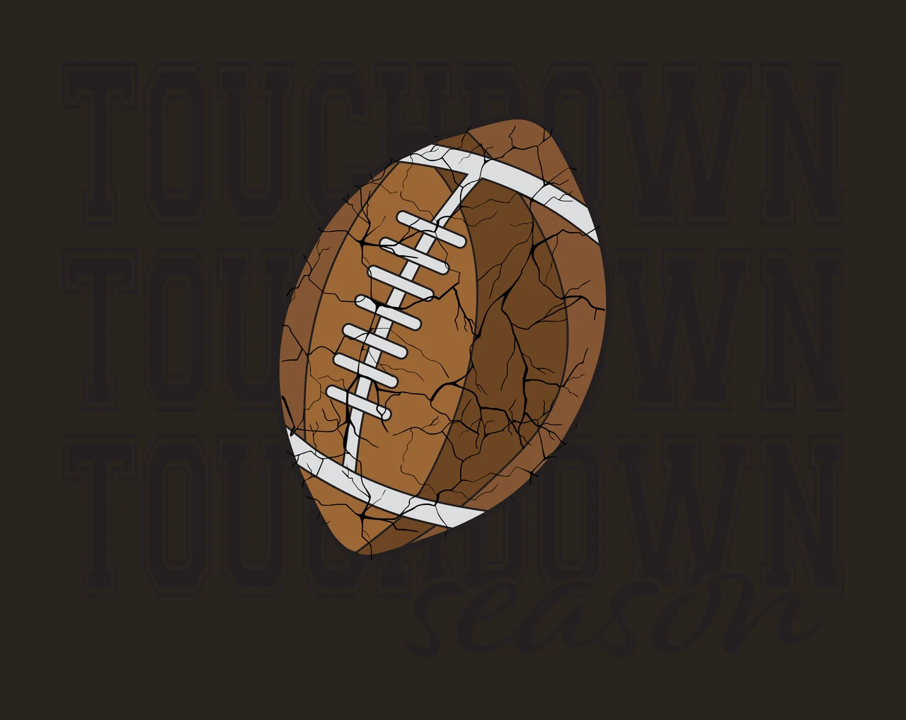 Season Black And White Text Graphic football shape sports typography contrast preview thumbnail