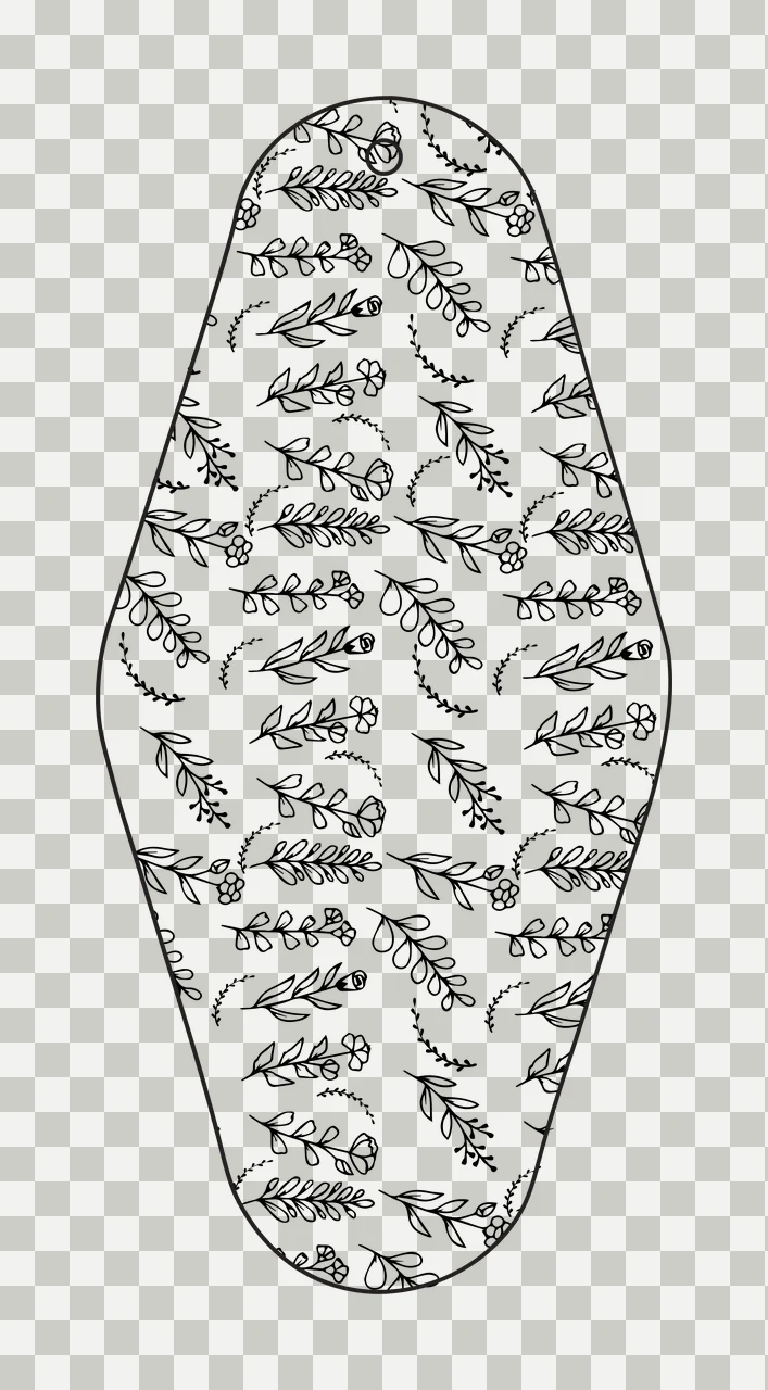 Classic Motel Keychain Floral Branch Diamond Border Pattern branches transparency and detail preview thumbnail