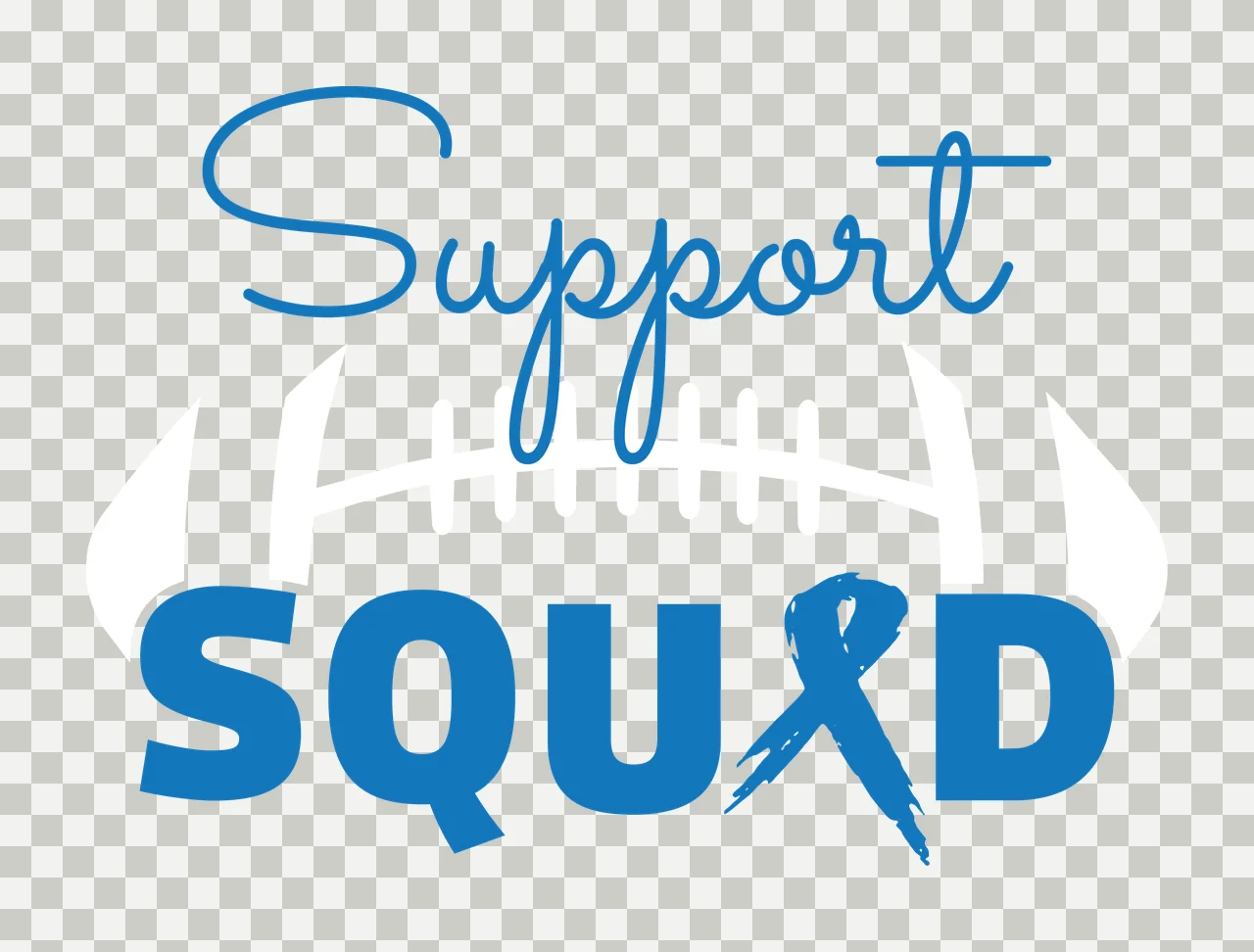 Support Squad American Football Ribbon Graphic silhouette black transparency and detail preview thumbnail