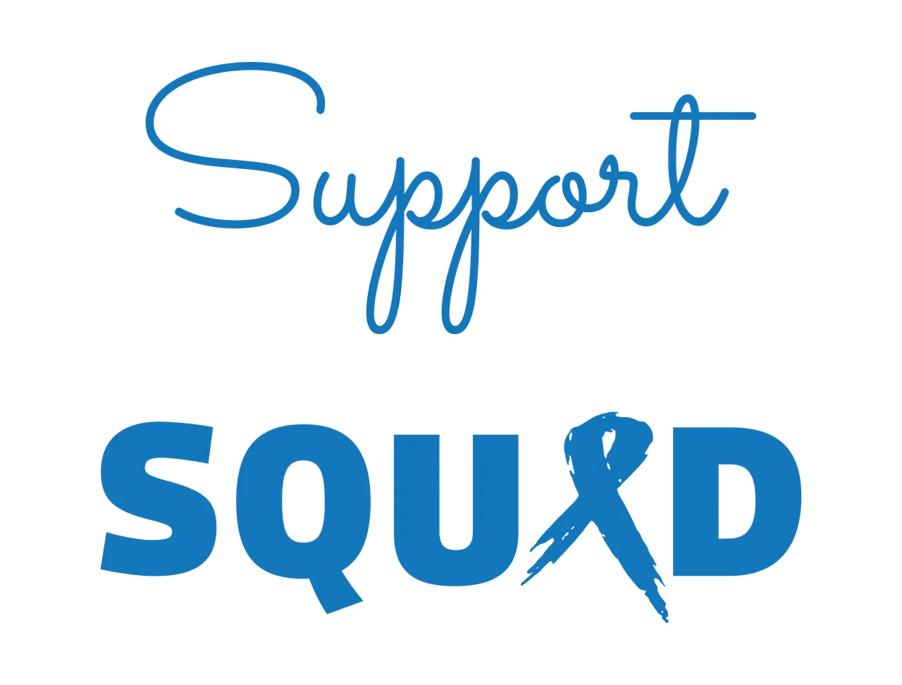 Support Squad American Football Ribbon Graphic silhouette black