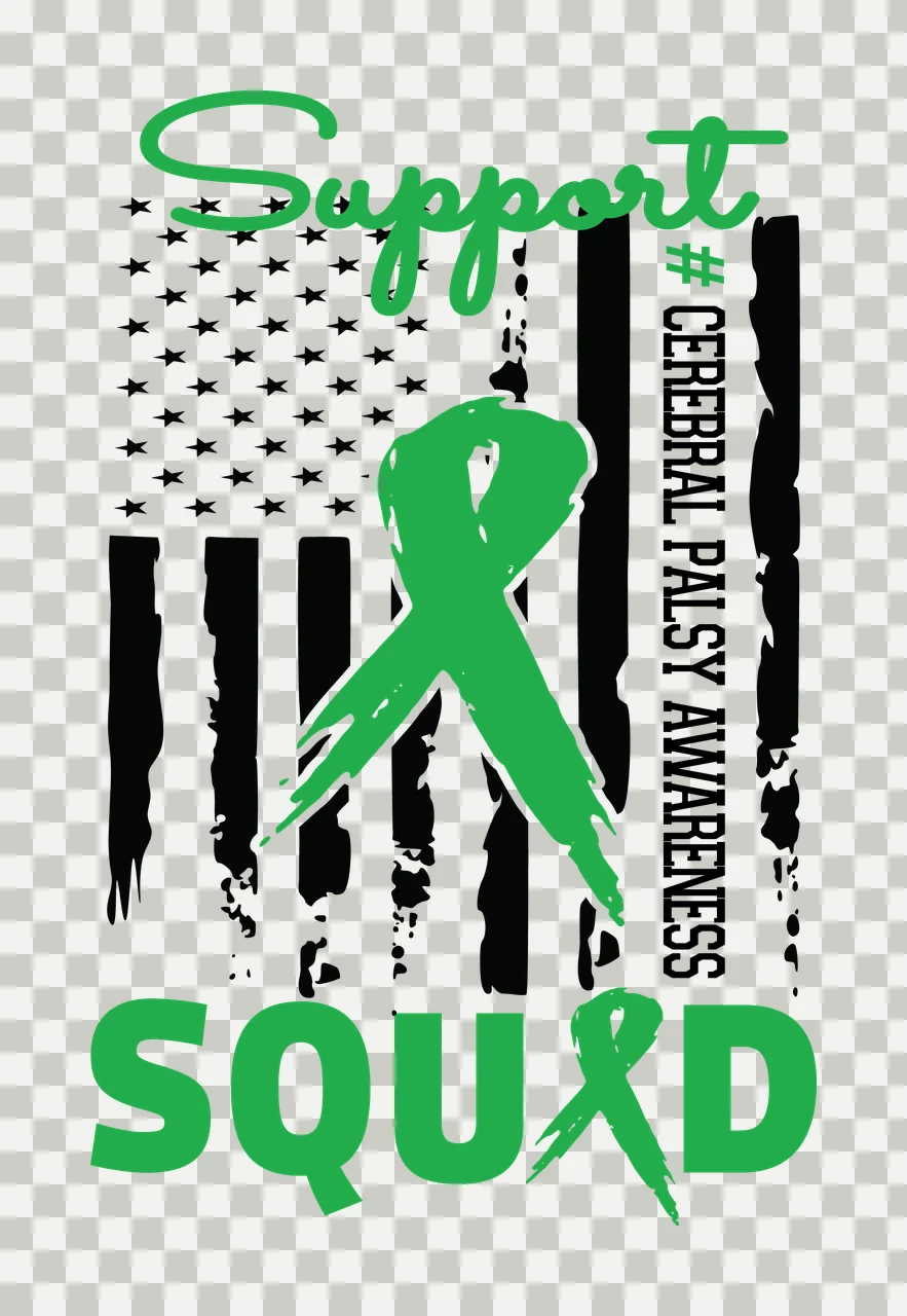 Cerebral Palsy Awareness ribbon support advocacy hope campaign transparency and detail preview thumbnail