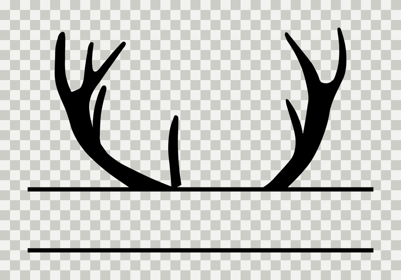 Can Glass Wrap Deer Antlers Monogram Frame transparency and detail preview thumbnail