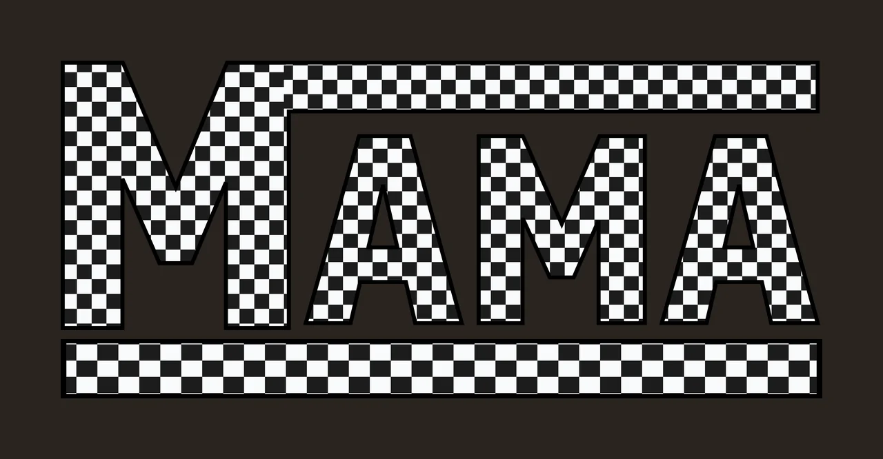 Mama Grid Text Design displaying lines typographic black white contrast preview thumbnail