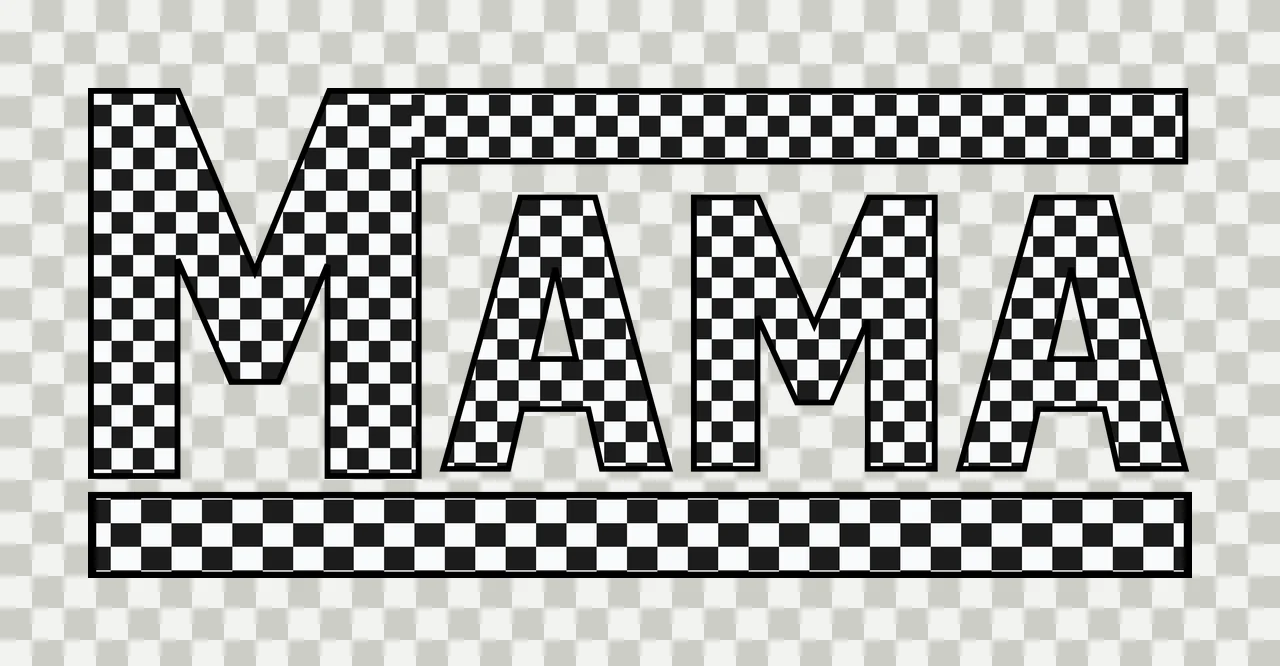 Mama Grid Text Design displaying lines typographic black white transparency and detail preview thumbnail