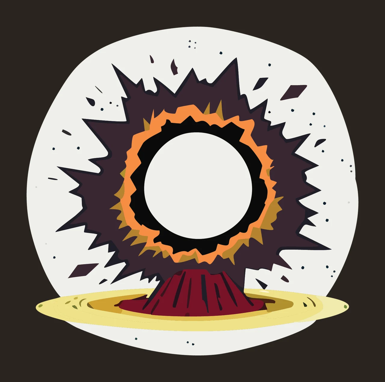 Black Circle Explosion Silhouette exploding shockwave white contrast preview thumbnail